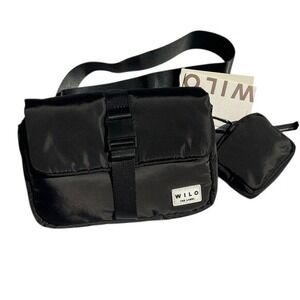 Wilo The Label Nylon Snap Front‎ Waist Bag Crossbody Bum Bag NWT